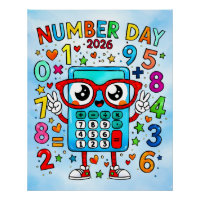 Día del Número 2026 Diseño de Calculadora Lindo Ma