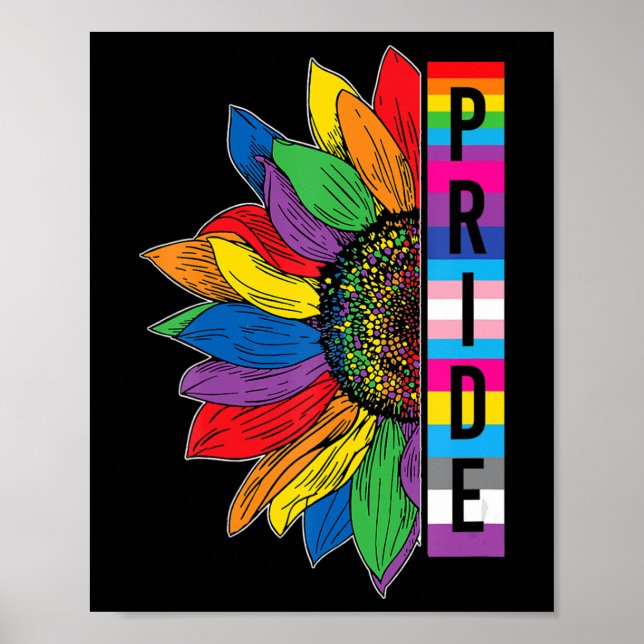 Póster Día del Orgullo Gay Sunflower Mes de Conciencia LG (Frente)