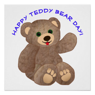 Póster Día del Oso de Peluche