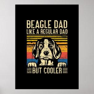 Póster Día del padre   Beagle Dog Dad