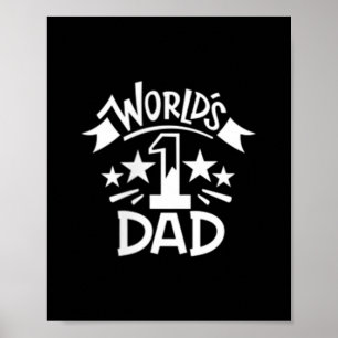 Póster Día del Padre del Emblema Mínimo de Papá