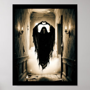 Póster Día del padre fantasma corazón manos horror terror