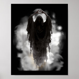 Póster Día del padre fantasma corazón manos horror terror