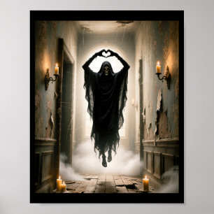 Póster Día del padre fantasma corazón manos horror terror