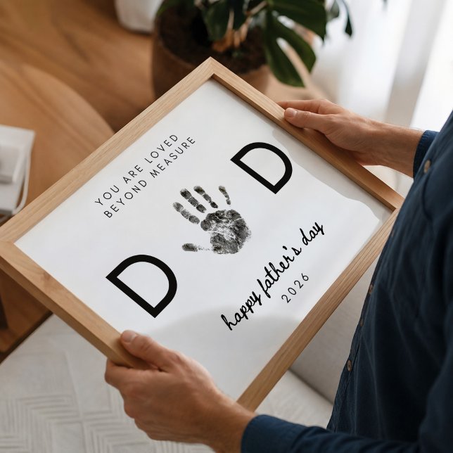Póster Día del Padre Huella DIY Papá (Subido por el creador)