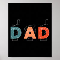 Día del Padre Lenguaje de Rótulo sordo-mudo