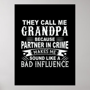 Póster Día del padre me llaman abuelo
