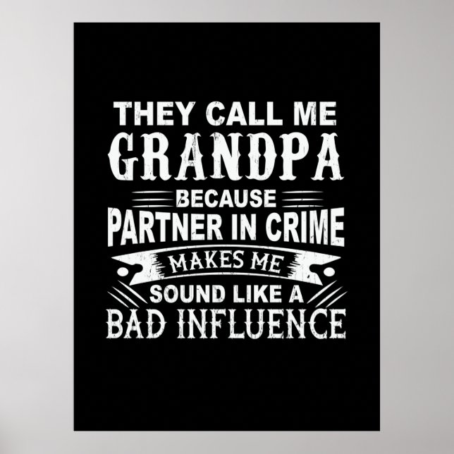 Póster Día del padre me llaman abuelo (Frente)