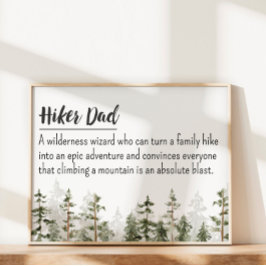 Póster Día del Padre Papá Senderista Cita Personalizada