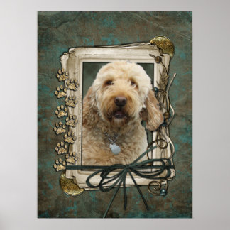 Póster Día del Padre - Papas de piedra - Golden Doodle