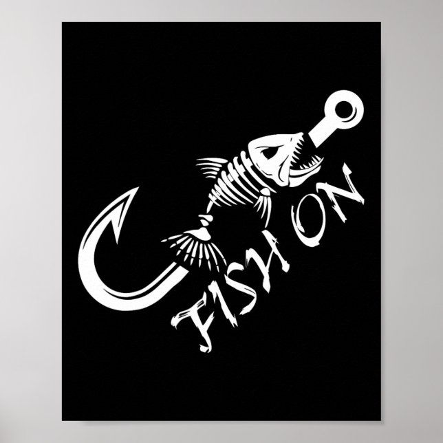 Póster Día del Padre Pescadores Divertidos Pescando  (Frente)