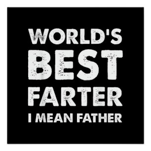 Póster Día del Padre Retro Papá El Mejor Flatulento Quier
