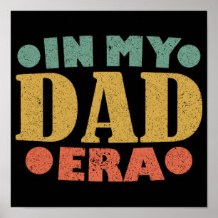 Póster Día del padre retro vintage en la era de mi papá