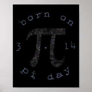 Póster Día Del Pi Feliz Cumpleaños Nacido El 3.14