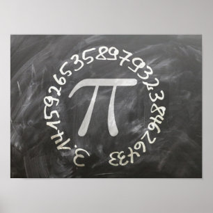 Póster Día del Pi Pizarra de Día del Pi Educación