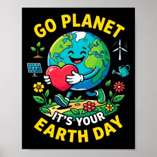Póster Día del planeta tierra corazón 2026 naturaleza pro