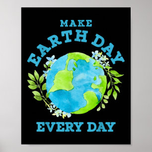 Póster Día del Planeta Tierra Todos los Días Medio Ambien
