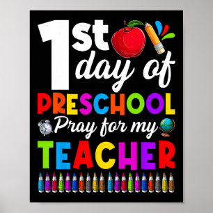 Póster Día Divertido 1º de Preescolar Reza Por Mi Profeso