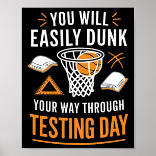Póster Día Divertido de Prueba Profesor Sketll Dunk Día d
