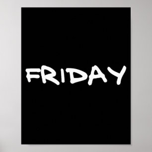 Póster Día divertido de regalos del viernes de la semana