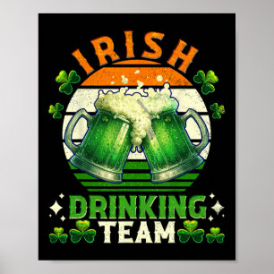 Póster Día divertido de San Patricio Equipo de bebedores
