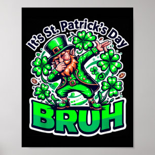 Póster Día divertido de San Patricio, hermano, duende hac