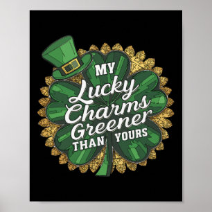 Póster Día divertido de San Patricio Mi amuleto de la sue