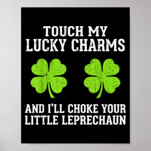 Póster Día divertido de San Patricio para mujeres trébol