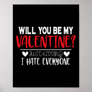 Póster Día divertido de San Valentín ¿Serás mi Valentín P