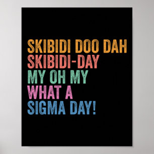 Póster Día divertido de Skibidi Sigma Gen Z de vuelta a l