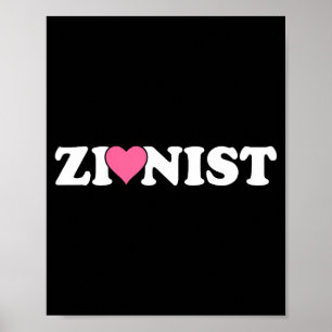 Póster Día divertido del zionista de San Valentín retro a