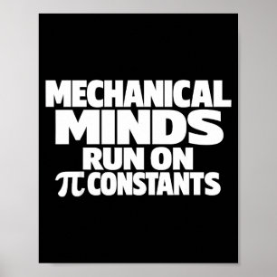 Póster Día divertido ingeniero mecánico 14 de marzo humor