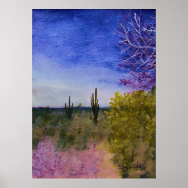 Póster Día en el paisaje del desierto de Arizona (Frente)