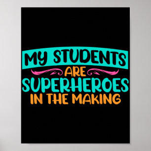 Póster Día en que mis estudiantes son superhéroes, prueba