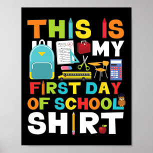 Póster Día Escolar Niños Niñas De Regreso A La Escuela 