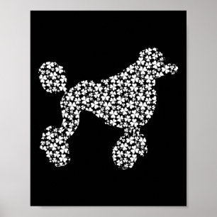 Póster Día estándar del perro de caniche Cute Shamrock St