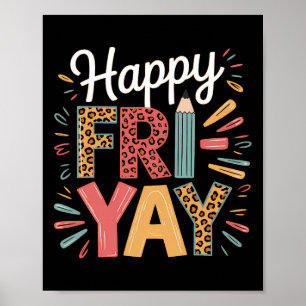 Póster Día Feliz Viernes Profesor Frito Yay Viernes Fin d