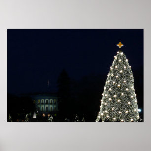Póster Día feriado por la Casa Blanca y los Navidades de