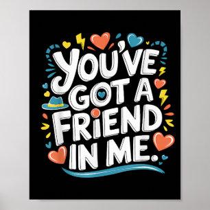 Póster Día Internacional de la Amistad tienes un amigo