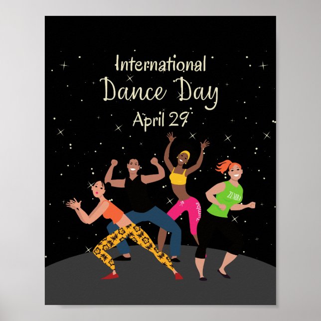 Póster Día Internacional de la Danza | Día Mundial de la  (Frente)