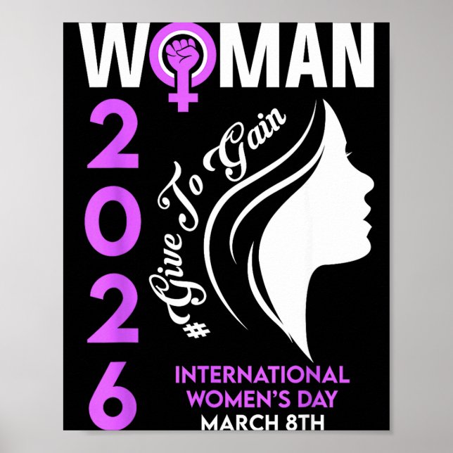 Póster Día internacional de la mujer 2026 marzo 8 empoder (Frente)