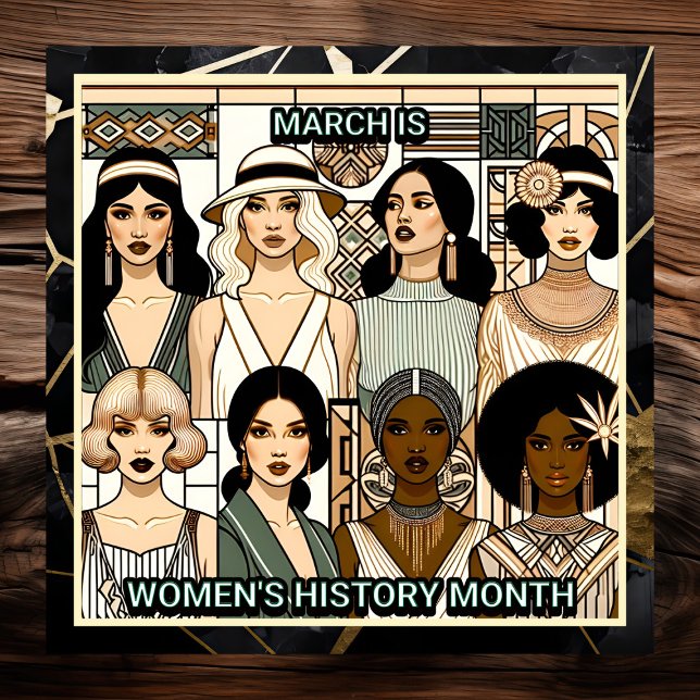 Póster Día Internacional de la Mujer Negro y Oro (Subido por el creador)