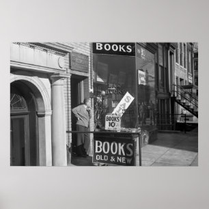 Póster Día lento en el negocio del libro, los años 30
