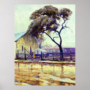 Póster Día lluvioso en Bandera por Julian Onderdonk