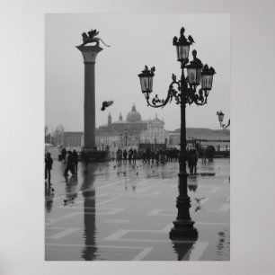Póster Día lluvioso en Venecia