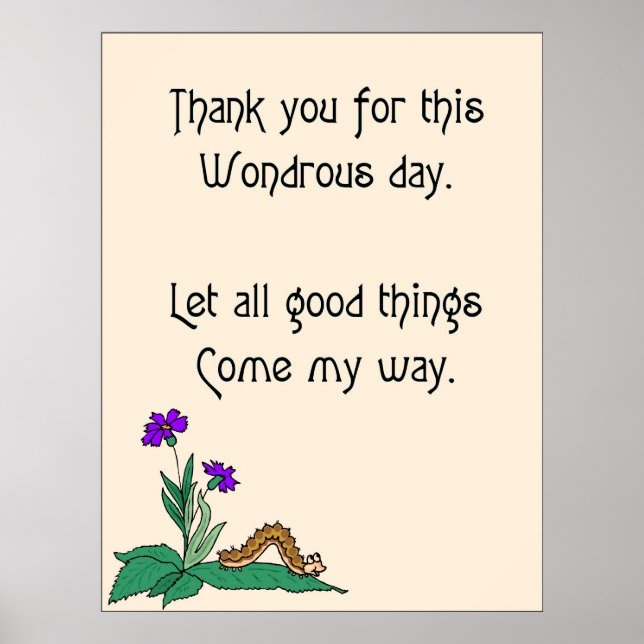 Póster Día maravilloso (Frente)