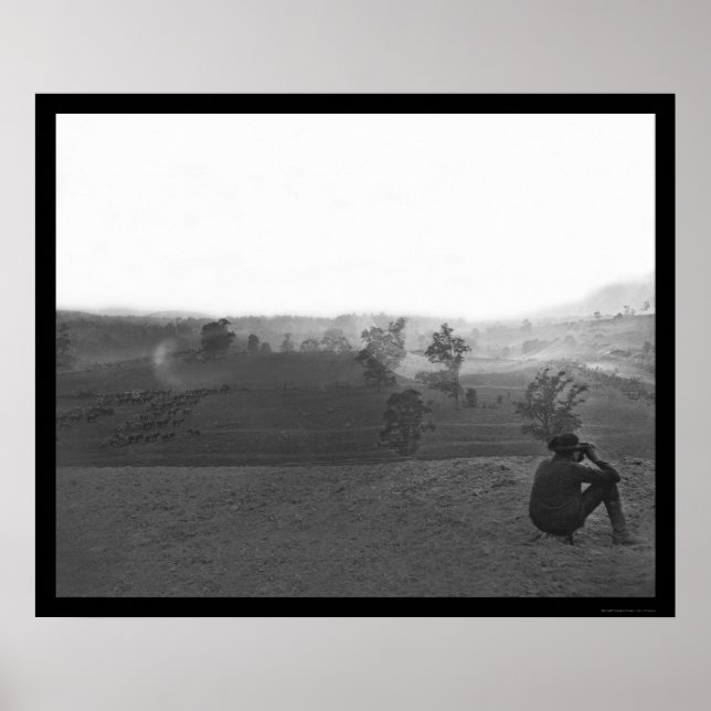 Póster Día más sangriento de la guerra en Antietam 1862 (Frente)