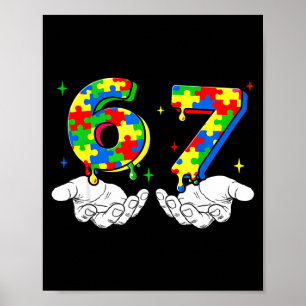 Póster Día mundial de la conciencia del autismo divertido
