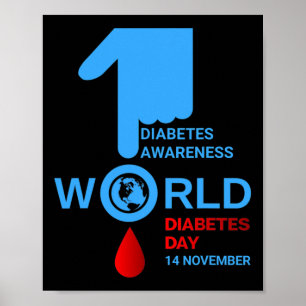 Póster Día Mundial de la Diabetes 2023 Diabetes Tipo 1 Ti