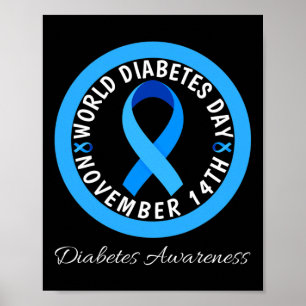 Póster Día Mundial de la Diabetes Concienciación sobre la